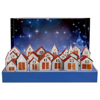 Usine en gros 24 jours vide alimentaire calendrier de l'avent maison en forme de boîte de chocolat de Noël avec stratification mate impression personnalisée