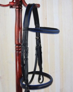 Premium <b>Leather</b> Horse Bridle Customizable Design 100% QC Inspected Equestrian Equipment Durable Tack HE0091 S/M/LXXL Poly Bag - Product Image 2