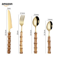 2023 créatif 304 acier inoxydable céramique couverts fourchette cuillère ensemble Western Steak couteau luxe cadeau emballage boîtes Table Durable