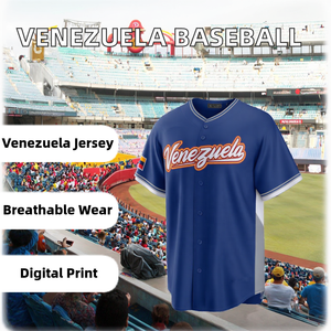 Camiseta del Clásico Mundial de Béisbol 2026 del Equipo Nacional de Béisbol de Venezuela, Transpirable, 100% Poliéster, Unisex - Product Image 2