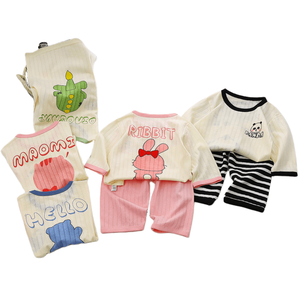 Costume coton été nouveau bébé pyjamas garçons Homewear filles climatisation vêtements vêtements pour enfants - Product Image 2