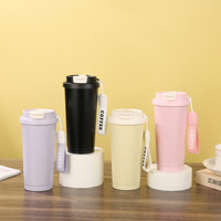 Tasse de voyage personnalisée en acier inoxydable à imprimé floral grande capacité isolée à double paroi gobelet à café corde sans BPA Vintage