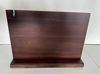 Support de rangement magnétique en bois d'acacia avec aiguiseur de couteaux pour comptoir de cuisine 14x10 pouces double face