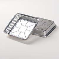 Barquettes de cuisson carrées jetables en aluminium 9x9 pouces avec couvercles transparents en PET de qualité alimentaire, résistantes au four, pour la livraison à emporter