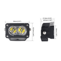 2023 9-36V 3x2 18W UTV ATV LED pod lumières spot jaune