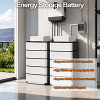 Système de stockage d'énergie hybride LiFePO4 haute capacité avec BMS intelligent et CAN, pour autoconsommation solaire domestique et alimentation de secours d'urgence