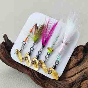 SNEDA Lot de 5 leurres de pêche à la mouche en PVC | Nymphes d'insectes réalistes avec hameçons pour la perche de brochet et la carpe - Product Image 3