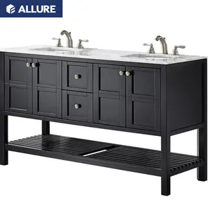 Allure ชุดโต๊ะเครื่องแป้งห้องน้ำแบบพกพา,ชุดโต๊ะเครื่องแป้งพลาสติกแบบลอยตัวขนาด72นิ้วพร้อมชั้นวางของ