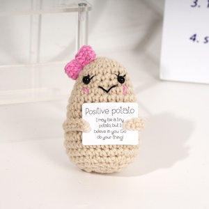 Handmade năng lượng tích cực khoai tây búp bê nhân tạo trái cây dệt kim vải thủ công hỗ trợ cảm xúc rau sang trọng thai sản - Product Image 6