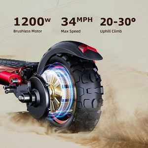 Scooter Todoterreno para Adultos - Con Asiento, Alcance de 28-37 Millas, 25/34 mph, Plegable, Aluminio/Goma, Frenos de Disco E-ABS, 28-37 Millas de Autonomía - Product Image 5