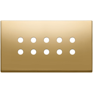5Mx10 Bs Round Gold <b>Plate</b> 16.5 L 9.5 W 1.4 H Wall <b>Switch</b> Cover - Product Image 1