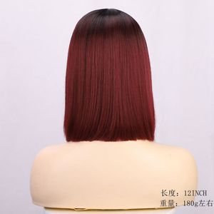 Perruques Pour Femmes Couvre-chef Court Bob Perruque Avant Dentelle Petite Dentelle Fibre Chimique Perruque Couvre-chef - Product Image 4