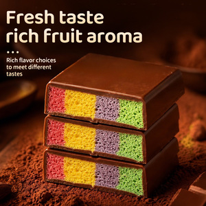 Barretta di Marshmallow Ricoperta al Cioccolato alla Frutta Multicolore, Etichetta Privata OEM, Halal, Scatola di Zucchero Filato Morbido, Durata 12 Mesi - Product Image 5