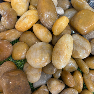 China Factory High <strong>Polished</strong> Yellow Pebble <strong>Stone</strong> 2-3 cm Oval Shape Yellow <strong>Polished</strong> <strong>River</strong> Rock <strong>Stone</strong> Smooth Pebbles - Product Image 2