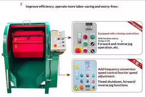 100L Octagonal <b>Roller</b> Polishing Machine Grinding Finishing <b>Metal</b> Deburring Chamfering Functions Adjustable Speed - Product Image 4