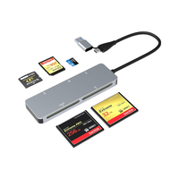 Lecteur de cartes mémoire externe DAJIANG OEM personnalisé double interface 5-en-1 Type-C USB 3.0, installation rapide tout-en-un, prend en charge les cartes