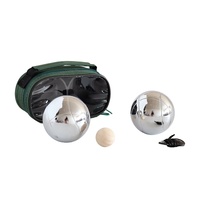 Jeu de pétanque et de boules de 73 mm en acier pour jardin familial, avec sac de transport transparent, pour le sport et les loisirs