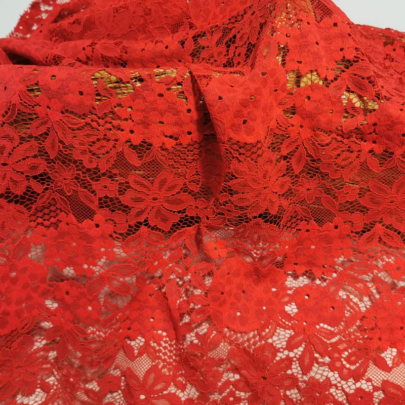 2023 סיטונאי ניגרי שוויצרי תחרה ניילון וכותנה פירות דפוס תחרה בד חדש הגעה עיצוב באיכות גבוהה לנשים שמלה