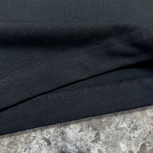 T-shirts courts amples en coton épais à col rond noirs pour hommes – Qualité supérieure – Idéaux pour l'été et le streetwear - Product Image 5