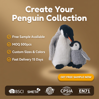 Peluche personnalisée pingouin : Ensemble parent-enfant, pingouin empereur en peluche doux et câlin, jouet éducatif pour enfants, cadeau, usine OEM ODM
