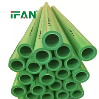 Tuyau PPR en plastique et aluminium IFAN, couleur personnalisée, 20mm-63mm, pour alimentation en eau, matériaux de plomberie PPR, PN25, tuyau PPR noir