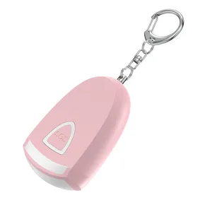 Rechargeable 130DB Siren LED Portable Emergency SOS Panic Self Defense Alarm Keychain Personal Security Alarm Mini USB Charging