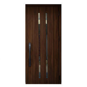 Puerta principal de entrada de madera maciza con núcleo de madera dura y vidrio, modelo GA-10G, Malasia. - Product Image 1
