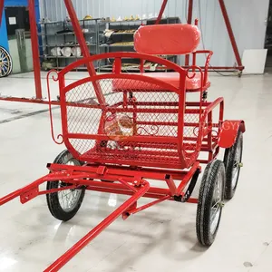 High Quality Direct factory supplier quadricycle two persons Hand Pulled Rickshaw for tourist/Sightseeing Pony Horse Carriage