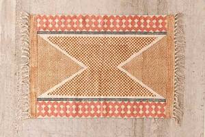 Aztec Bohemian Cotton Dhurrie Rug Hand <b>Block</b> Printed Indian Area Carpet Floor Rug Home Decor - Product Image 6