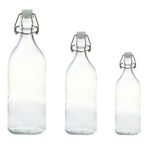 Logo personnalisable Pratique En Acier Inoxydable Fil Scellé Anti-Fuite <span class=keywords><strong>Bouteille</strong></span> En Verre Swing Top Couvercle Boissons Aliments Huiles Usage <span class=keywords><strong>Cuisine</strong></span> - Product Image 5