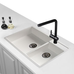 דגם חדש תחת דלפק מאט לבן Undermount אגן גודל אקריליק קערה אחת מטבח כיור - Product Image 2