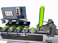 Mini-Kontaktlinsen 4-Farben-Tintenbecher Manueller Pad-Drucker mit Shuttle-Tennis-/Golfball-Tee-Pad-Druckmaschine