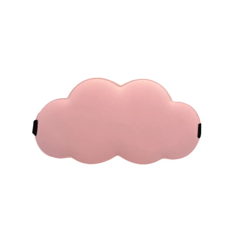귀여운 디자인 구름 핑크 잠자는 부드러운 압력 럭셔리 실크 3D 눈 새틴 수면 여행 마스크 로고와 3D 속눈썹 수면 마스크