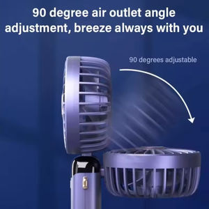 Mini ventilador portátil con carga USB, azul, con múltiples velocidades y gran potencia de viento, plegable, regalo para estudiantes - Product Image 3