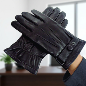 Gants de vélo d'hiver haut de gamme unisexes, compatibles écran tactile, chauds, respirants, tendance, pour le cyclisme, en similicuir gaufré 7308, emballage inclus - Product Image 3