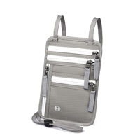 Porte-passeport multifonctionnel imperméable en nylon léger avec blocage RFID pour les voyages à l'étranger, lecteur de cartes antivol