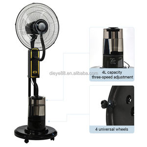 Ventilateur à brouillard d'eau mécanique en plastique Dieye de 16 pouces, hauteur réglable à distance, design compact et économe en énergie, utilisation en extérieur, camping-car - Product Image 1