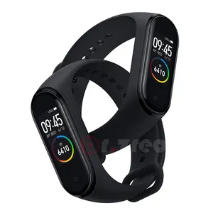 健身手镯带 4 计步器健身跟踪心率监测防水健康手镯智能手表 M4 为 Android IOS