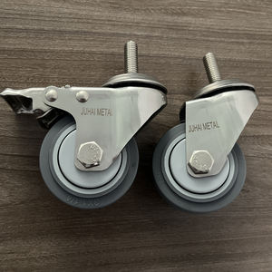 Heißer Verkauf 2/3 Zoll TPR 50 mm Lenkrollen aus Edelstahl, 360 Grad schwenkbare Lenkrolle aus Edelstahl - Product Image 3