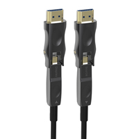 Grosir 10M 60M panjang AOC 2.1 dapat dilepas mikro HDMI ke HDMI 60Hz Kabel Video serat optik 8k 4k kabel Hdmi untuk TV