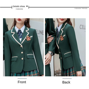 Preppy JK lycée <span class=keywords><strong>uniforme</strong></span> ensemble pour hommes femmes à manches longues Style <span class=keywords><strong>anglais</strong></span> enseignant costume vêtements de jardin pour étudiants pour enfants - Product Image 5