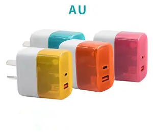 New Arrival Rapid Charge PD Adapter Transparent Wall Plug High Efficiency Charging for Mobile Charging Station On-the-Go