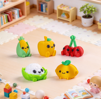 Schattig mini fruit- en groente figuurtje van hars, 3D geprint, verzamelbaar bureau decoratie, tuin ornament, cadeau, groothandel, klein huis speelgoed setje