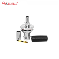 Connecteur étanche BNC femelle EZ Crimp pour RG58 LMR195 RG223, montage sur panneau, sans soudure