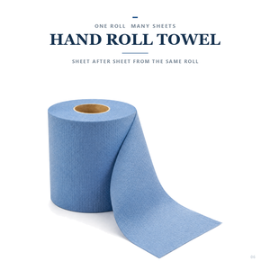 Rouleau de papier absorbant gaufré bleu géant pour distributeur de serviettes en papier, recharge - Product Image 4