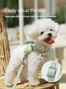 Ensemble professionnel collier et laisse en coton anti-traction pour chat, et harnais gilet en nylon pour chien et lapin, personnalisable - Product Image 4