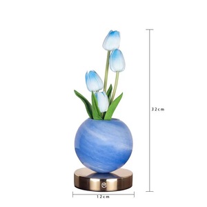 Lámpara de Mesa Recargable con Forma de Tulipán y Orquídea, con Atenuación Táctil, <span class=keywords><strong>para</strong></span> Decoración de Habitaciones, Luz Nocturna, Ambiente Festivo - Product Image 6