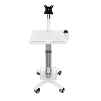 Chariot médical en alliage d'aluminium au design moderne avec roulettes à frein, hauteur réglable, 4 roulettes Likaymo XT-2