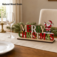 Décorations de Noël en bois personnalisées, luge en bois et figurines de dessin animé, articles de décoration de bureau, ambiance festive transfrontalière