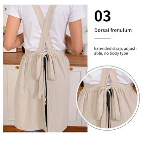 Qiyi a prueba <span class=keywords><strong>de</strong></span> aceite e impermeable personalizado <span class=keywords><strong>mujer</strong></span> <span class=keywords><strong>Vintage</strong></span> sin mangas babero <span class=keywords><strong>delantal</strong></span> <span class=keywords><strong>de</strong></span> <span class=keywords><strong>cocina</strong></span> - Product Image 6